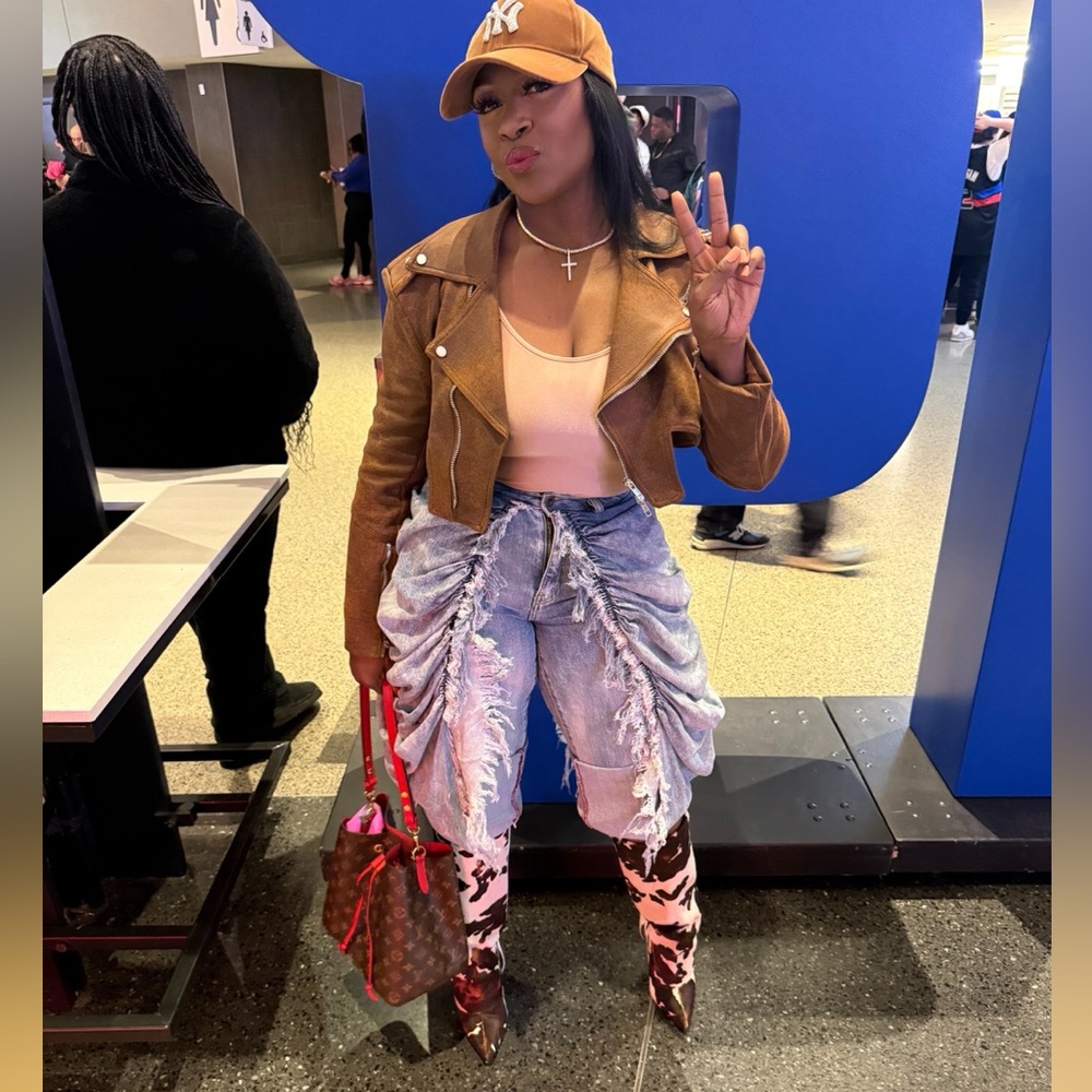 Cow Print Knee-High Boots - image 2